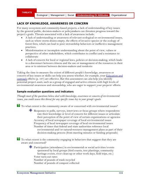 Evaluation Sourcebook (.pdf) - School of Natural Resources and ...