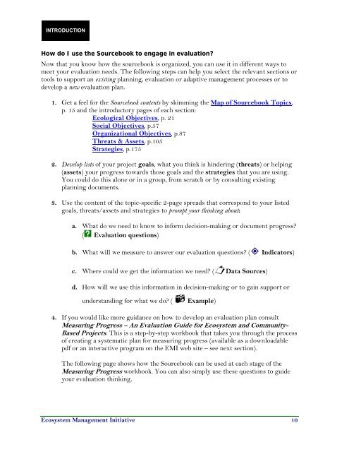 Evaluation Sourcebook (.pdf) - School of Natural Resources and ...