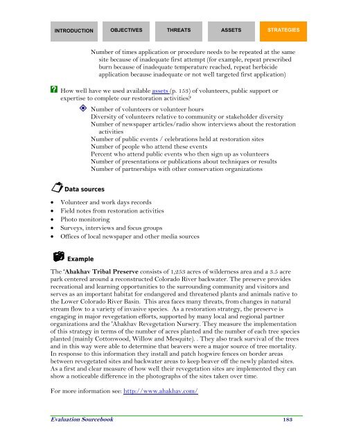 Evaluation Sourcebook (.pdf) - School of Natural Resources and ...