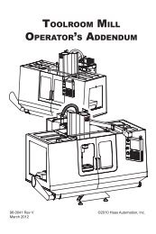 TOOLROOM MILL OPERATOR'S ADDENDUM - Haas Automation, Inc.