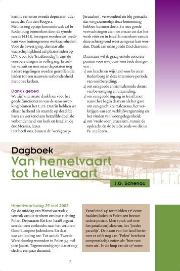 Van hemelvaart tot hellevaart - Kerk en IsraÃ«l