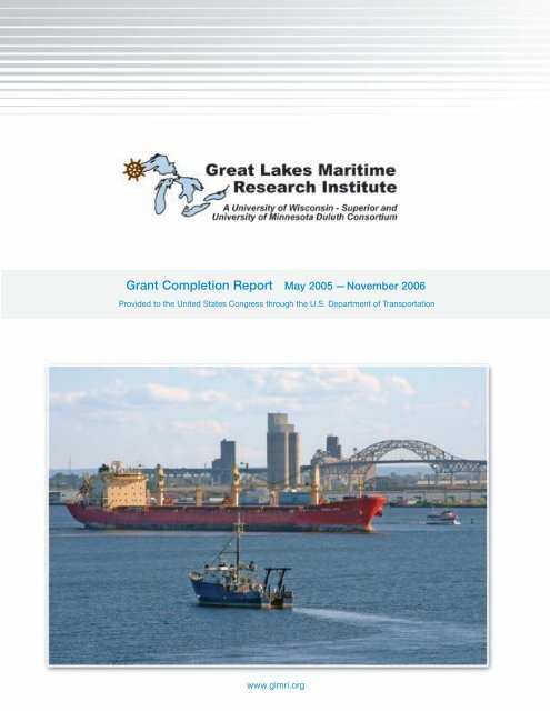 15 MB - Great Lakes Maritime Research Institute