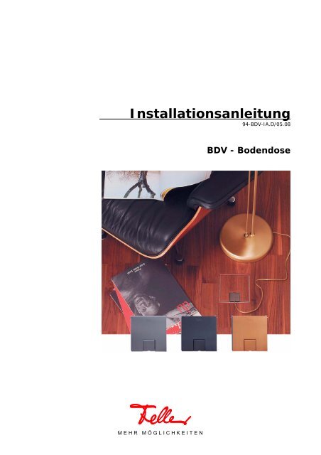 Installationsanleitung - Feller Clixx