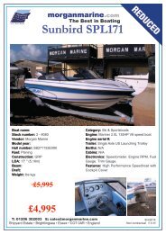 Sunbird SPL171 (8080) - new and second hand ... - Morgan Marine