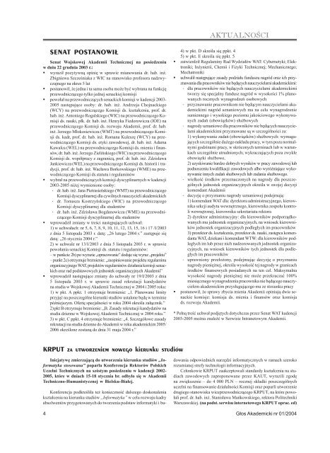 calosc_nr 103.p65 - Wojskowa Akademia Techniczna