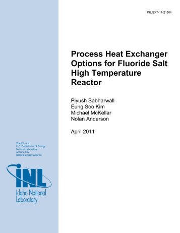 Process Heat Exchanger Options for Fluoride Salt High Temperature ...