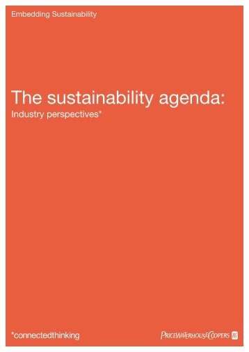 The sustainability agenda: - PwC
