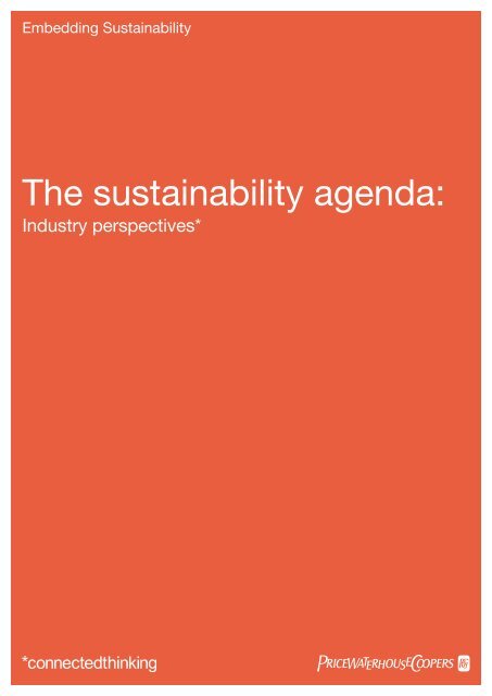 The sustainability agenda: - PwC