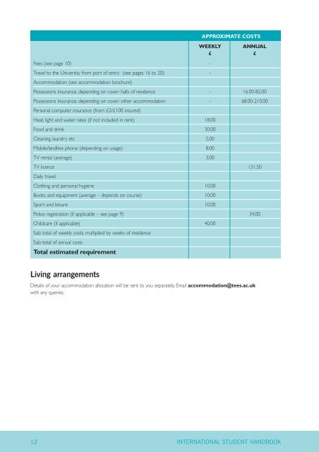 International - University of Teesside