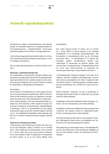 Ãrsrapport 2012 Arbejdsmarkedets Erhvervssygdomssikring - ATP