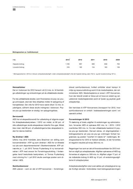 Ãrsrapport 2012 Arbejdsmarkedets Erhvervssygdomssikring - ATP