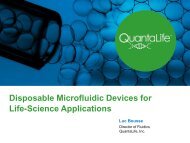 Disposable Microfluidic Devices for Life-Science Applications - Meptec