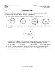 WS#1 (Gravitational Force)