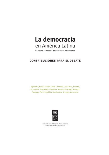 La Democracia en América Latina: Contribuciones para el Debate