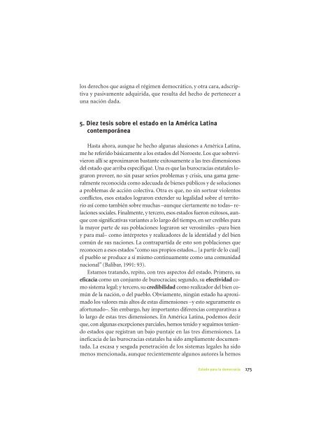 La Democracia en América Latina: Contribuciones para el Debate