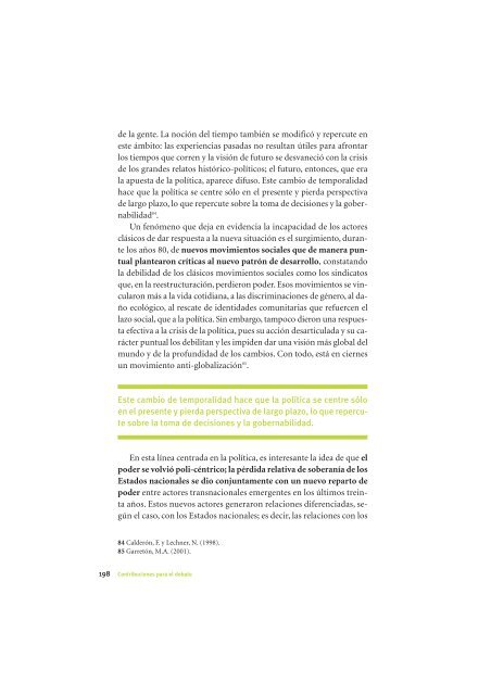 La Democracia en América Latina: Contribuciones para el Debate