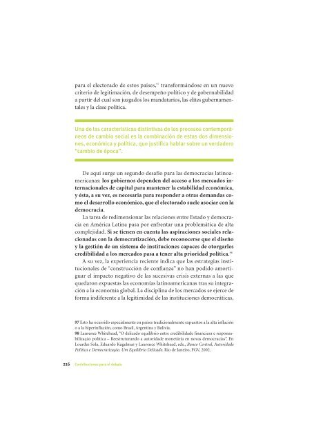 La Democracia en América Latina: Contribuciones para el Debate