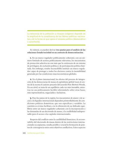 La Democracia en América Latina: Contribuciones para el Debate