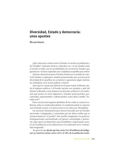 La Democracia en América Latina: Contribuciones para el Debate