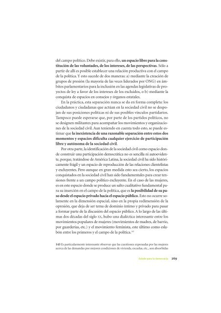 La Democracia en América Latina: Contribuciones para el Debate