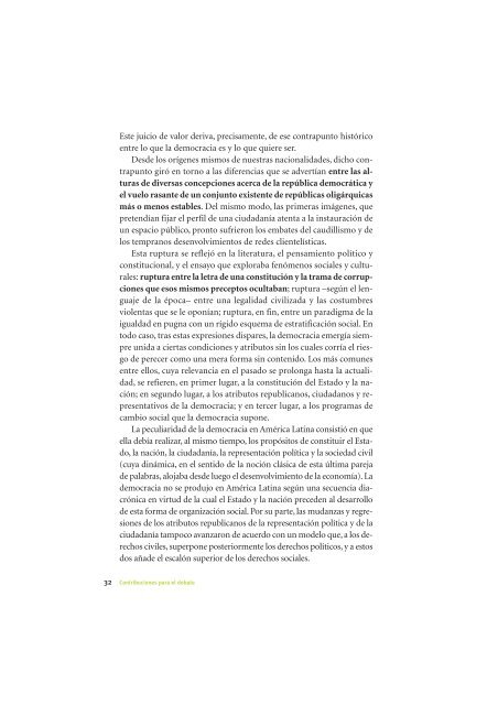 La Democracia en América Latina: Contribuciones para el Debate