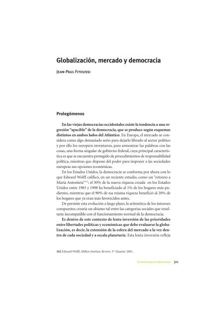 La Democracia en América Latina: Contribuciones para el Debate