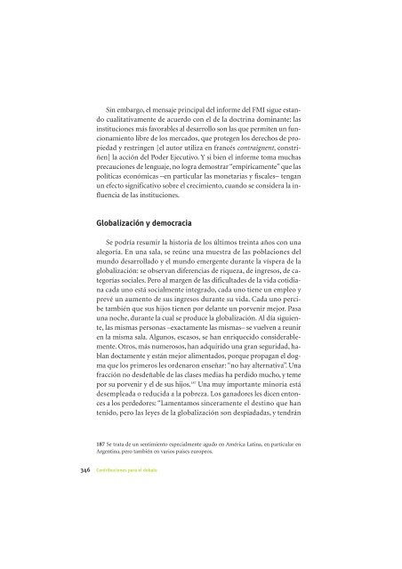 La Democracia en América Latina: Contribuciones para el Debate