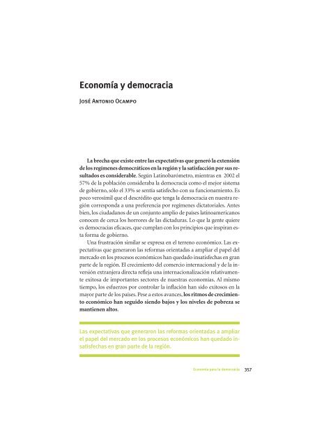 La Democracia en América Latina: Contribuciones para el Debate