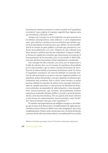 La Democracia en América Latina: Contribuciones para el Debate