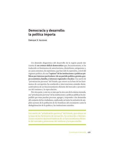 La Democracia en América Latina: Contribuciones para el Debate