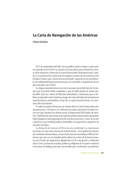 La Democracia en América Latina: Contribuciones para el Debate