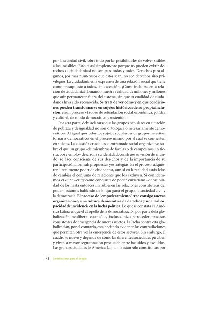 La Democracia en América Latina: Contribuciones para el Debate