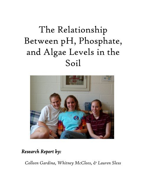 The Relationship Between pH, Phosphate, and Algae Levels in the ...