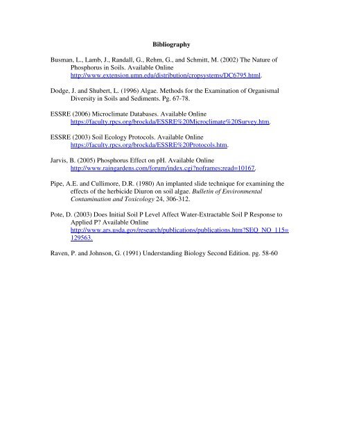 The Relationship Between pH, Phosphate, and Algae Levels in the ...