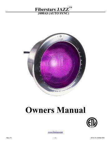 Owners Manual - INYOPools.com