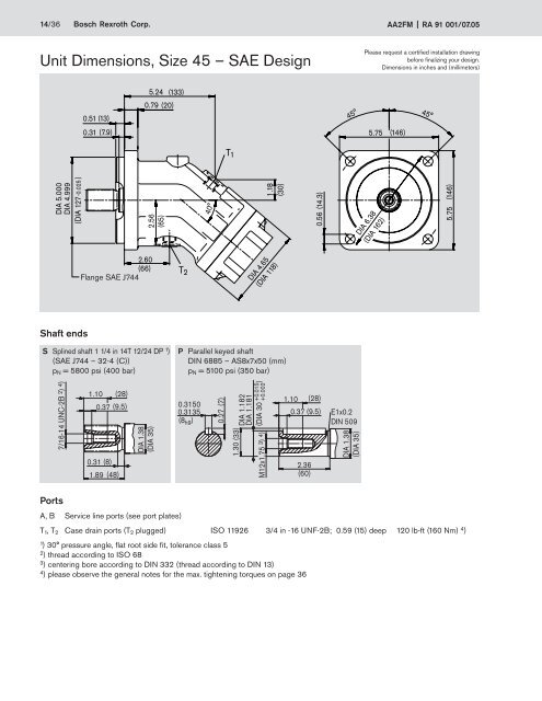 Axial Piston Fixed Displacment Motor AA2FM (A2FM) - Group VH A/S