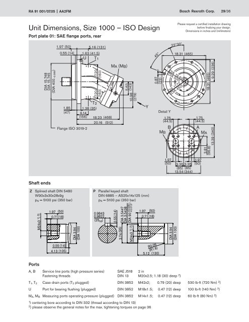 Axial Piston Fixed Displacment Motor AA2FM (A2FM) - Group VH A/S