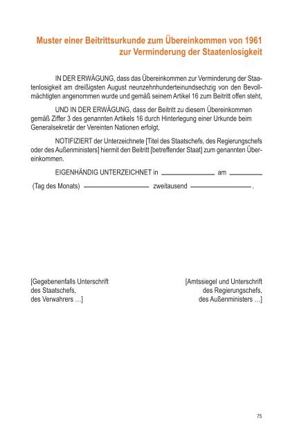 Staatsangehörigkeit und Staatenlosigkeit - Inter-Parliamentary Union