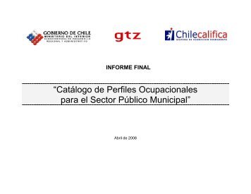 âCatÃ¡logo de Perfiles Ocupacionales para el Sector ... - Subdere