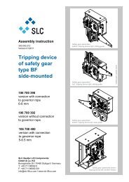 Tripping device of safety gear type BF side-mounted - Slc-liftco.com