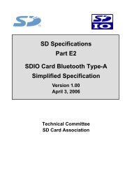 SDIO Bluetooth Type A Simplified Specification - SD Association