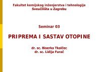 SEMINAR 03 - Priprema i sastav otopine - ZOAK FKIT