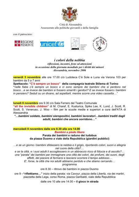 I Colori Della Nebbia Comune Di Alessandria