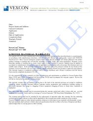 LIMITED MATERIAL WARRANTY - Vexcon Chemicals