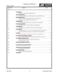 TABLE OF CONTENTS 1604 CY 1993 - Bayliner Parts