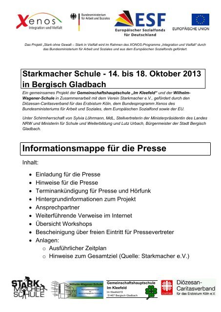 Pressemappe Wilhelm Wagener Schule