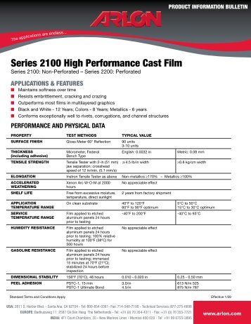 Series 2100 High Performance Cast Film