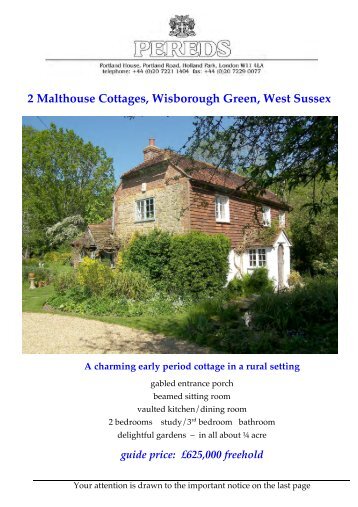 2 Malthouse Cottages, Wisborough Green, West Sussex A ... - Pereds