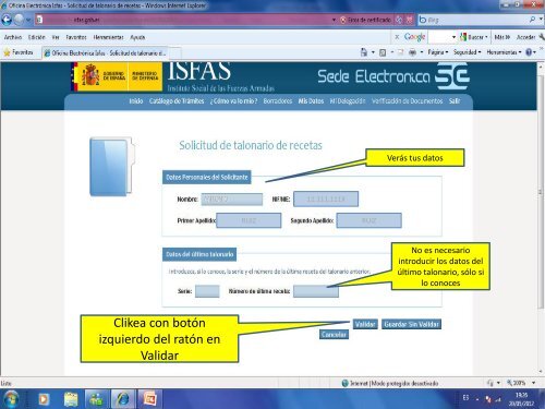 solicitud recetas isfas - UnionGC