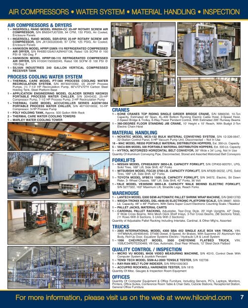 WebCast/OnsIte auCtIOn - Maynards Industries